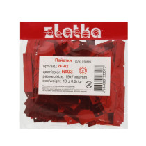 Пайетки " Zlatka" россыпью ZF- 02 19 х 7 мм 10 г №03 красный