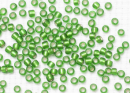 Бисер Япония круглый 11/0 10г 0027BF зеленая трава матовый, серебряная линия внутри